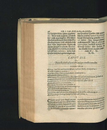Caput XIX. De Foro Ecclesiastico a Principe constituendo.