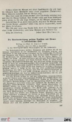 6: Die Auseinandersetzung zwischen Deutschen und Slawen in volkskundlicher Sicht