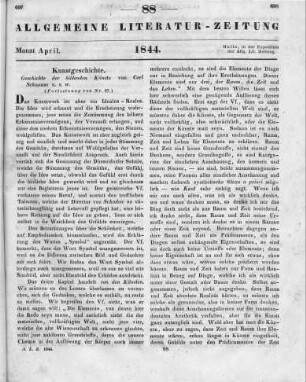 Schnaase, K. J. F.: Geschichte der bildenden Künste. Bd. 1. Düsseldorf: Buddeus 1843 (Fortsetzung von Nr. 87)