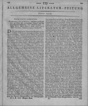 Kirchner, A.: Ansichten von Frankfurt am Main, der umliegenden Gegend und den benachbarten Heilquellen. T. 1. Frankfurt am Main: Wilmans 1818