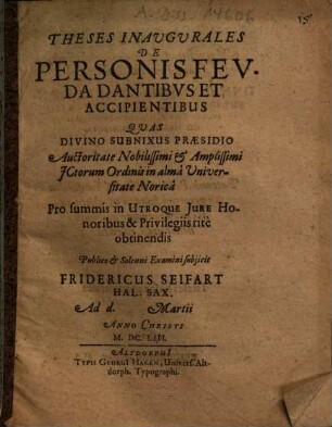 De personis feuda dantibus et accipientibus