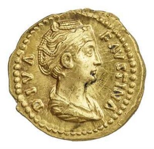 Aureus des Antoninus Pius für Faustina I.