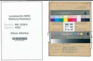 Entnazifizierung Albertine Kobus , geb. 16.03.1907 (Haendlerin)