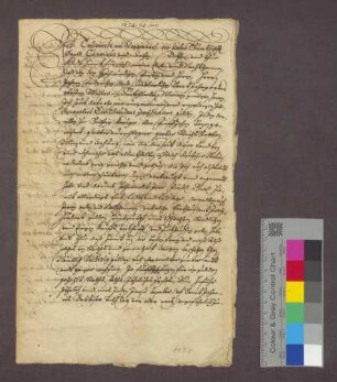 Schuldverschreibung des Basler Domherrn Trudpert von Roggenbach gegenüber dem Johanniter-Orden unter Erlegung von Zinsbriefen.