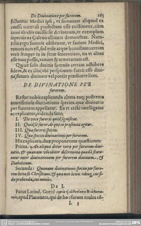 De Divinatione Per furorem