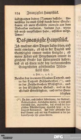Das zwanzigste Hauptstück.