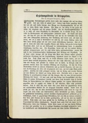 Erziehungsideale in Kriegszeiten