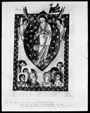 Evangeliar — Himmelfahrt Christii, Folio 35recto