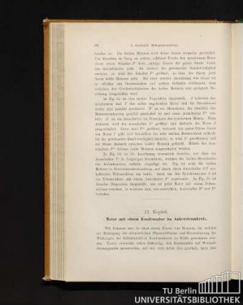 21. Kapitel. Motor mit einem Kondensator im Ankerstromkreis.