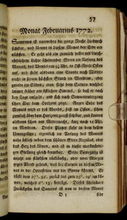 Monat Februarius 1772.