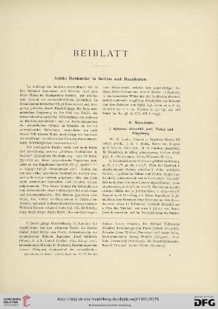 6.1903: Antike Denkmäler in Serbien und Macedonien