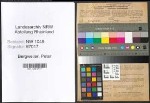 Entnazifizierung Peter Bergweiler , geb. 06.02.1898 (Lehrer)