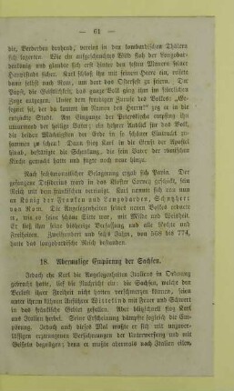 18. Abermalige Empörung der Sachsen