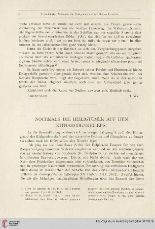 Nochmals die Heiligtümer auf den Kitharodenreliefs