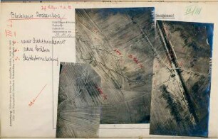Foto der gegnerischen Stellungen nördlich des Rhein-Rhone-Kanals (Luftbildcollage)