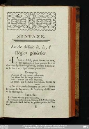 Syntaxe.