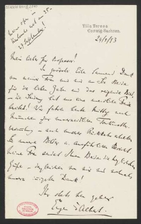 Brief an Karl Klindworth : 24.05.1893