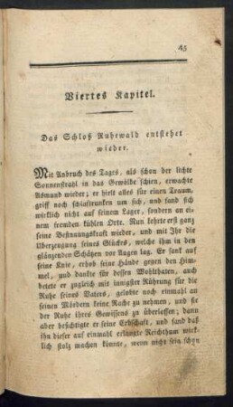 Viertes Kapitel. Das Schloß Ruhewald entstehet wieder.