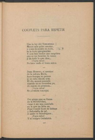 Couplets para repetir