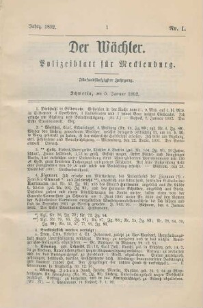 5. Januar-30. December = Nr. 1-104