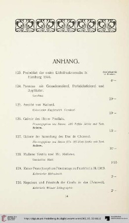 Anhang (Nr. 123-147)