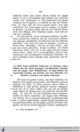 Wie herrn Gotfridts freiherren zu Zimbern zwen elteste sön bei denen herzogen von Schwaben erzogen, und der jungst, herr Waldtbrecht, zu Sant Gallen ain conventual geworden...