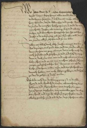 Landesherrliche Seuchenordnung ("Ordnung in Sterbens Leufften") Graf Johanns des Älteren, o. D.