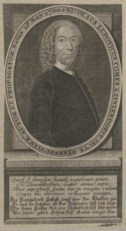 Bildnis des Nikolaus Ludwig von Zinzendorf