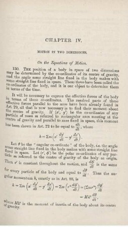 Chapter IV. Motion in two dimensions.