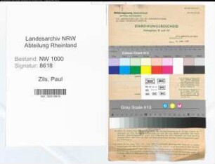 Entnazifizierung Paul Zils, geb. 02.09.1906 (Landesinspektor)