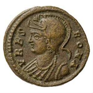 Münze, Follis, Aes 3, 331 und 333 - 334 n. Chr.