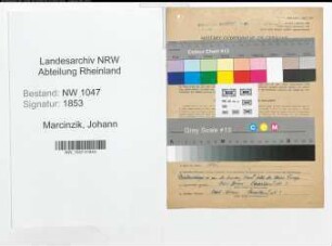 Entnazifizierung Johann Marzinzik , geb. 16.09.1905 (Schuhmacher)