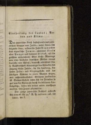 Eintheilung des Landes ; Boden und Klima.