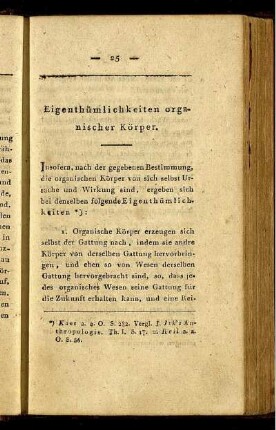 Eigenthümlichkeiten organischer Körper.