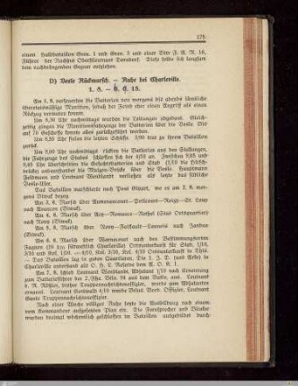 D) Vesle Rückmarsch. - Ruhe bei Charleville