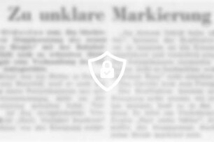Zu unklare Markierung