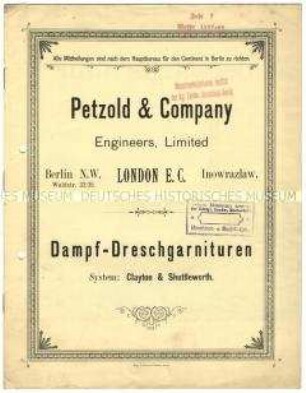 Dampf-Dreschgarnituren