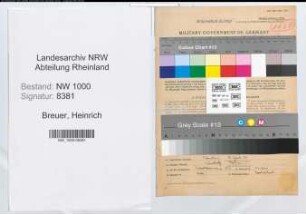 Entnazifizierung Heinrich Breuer, geb. 13.12.1896 (Regierungsrat)