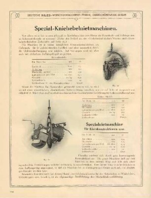 Spezial-Kniehebelnietmaschinen