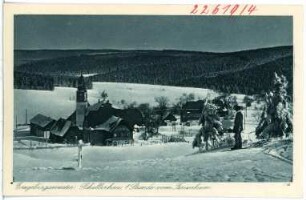 Schellerhau. Blick auf Schellerhau im Winter