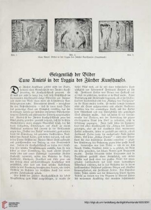 30: Gelegentlich der Bilder Cuno Amiets in der Loggia des Zürcher Kunsthauses