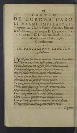 Carmen de Corona Caroli Magni Imperatoris