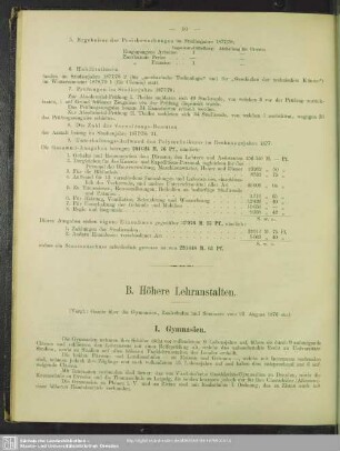 B. Höhere Lehranstalten