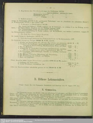 B. Höhere Lehranstalten