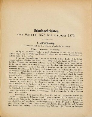 Zu der öffentlichen Prüfung des Gymnasiums zu Seehausen i.A. am ... ladet ergebenst ein, 1878/79
