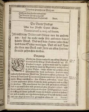 Die Vierte Predigt. Textus a vers. 13. usque ad finem.