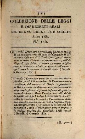 Collezione delle leggi e decreti emanati nelle provincie continentali dell'Italia meridionale. 1830