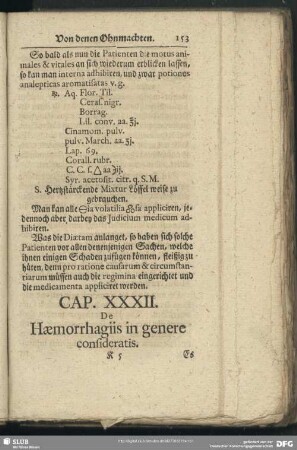 Cap. XXXII. De Haemorrhagiis in genere consideratis.