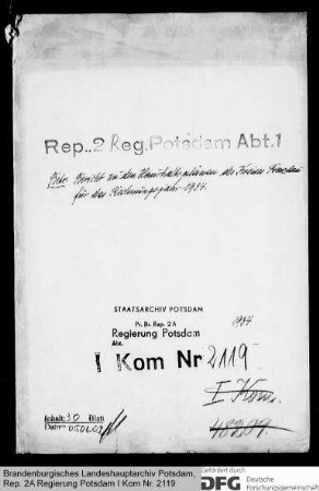 Bericht zu dem Haushaltsplan des Kreises Prenzlau für das Rechnungsjahr 1934