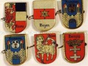 WHW-Abzeichen, Städtewappen, Gausammlung